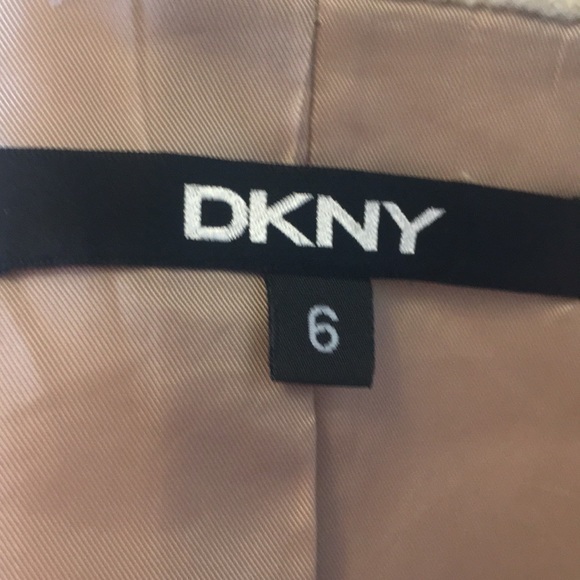 DKNY tan‎ and cream check wool hooded coat - Picture 6 of 7